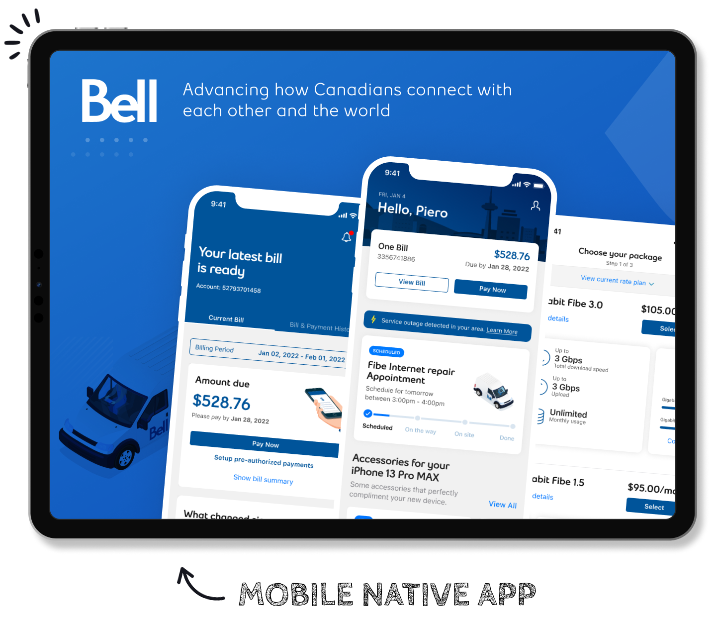 Bell Canada mobile app preview