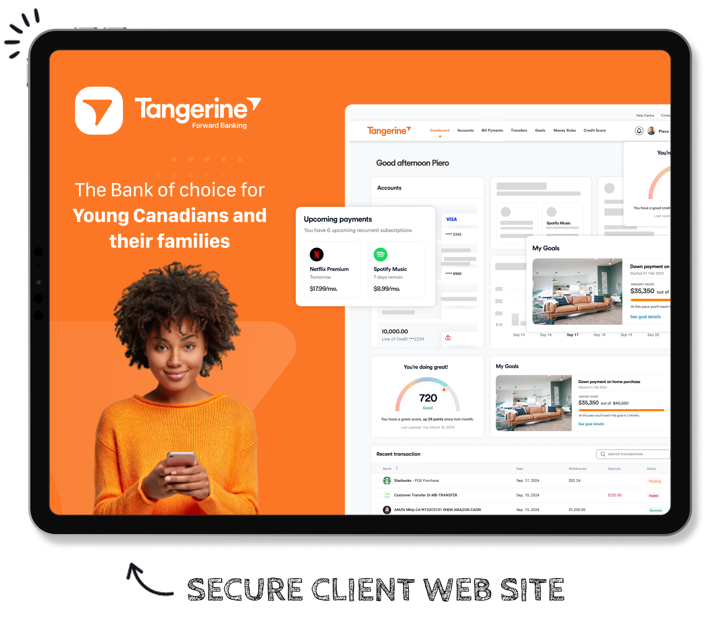 Tangerine Bank web platform preview